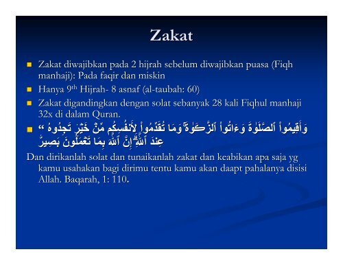 ZAKAT: TUNTUTAN YANG SERING DIALPAKAN