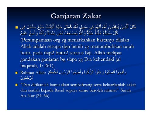 ZAKAT: TUNTUTAN YANG SERING DIALPAKAN