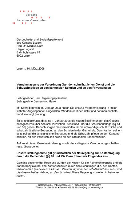 Verordnung Schularzt/Schulzahnarzt - VLG
