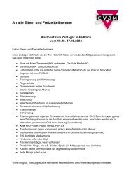 An alle Eltern und Freizeitteilnehmer - CVJM Weidenau