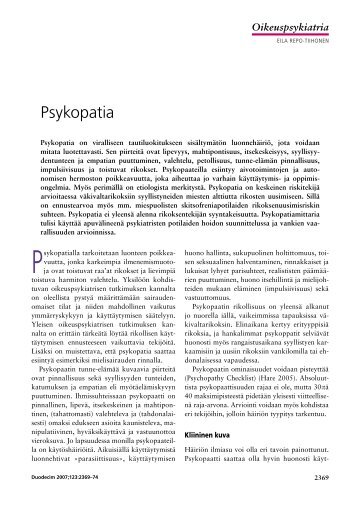 Psykopatia - Terveyskirjasto