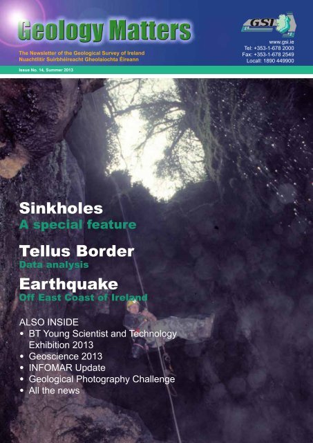 Sinkholes Tellus Border Earthquake - Geological Survey of Ireland