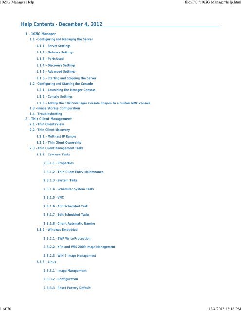 10ZiG Manager Manual PDF - 10ZiG Technology