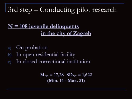 Assessing delinquent attributions and planning interventions