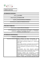 CURRICULUM VITAE INFORMAZIONI PERSONALI Data di nascita ...