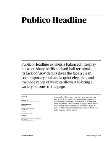 Publico Headline family - Commercial Type