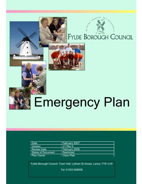 Emergency Plan - Fylde Borough Council