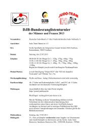 DJB-Bundesranglistenturnier - beim Bremer Judo-Verband