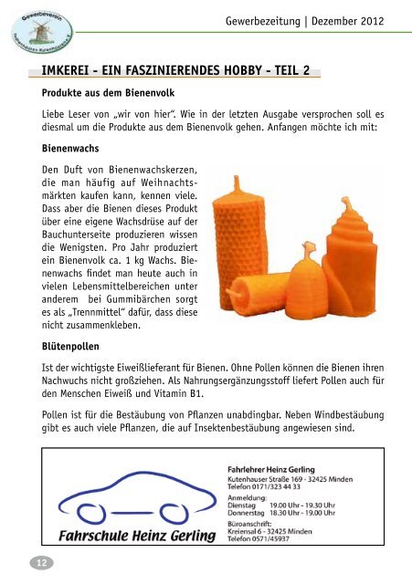 Dezember 2012 - Gewerbeverein Todtenhausen-Kutenhausen eV