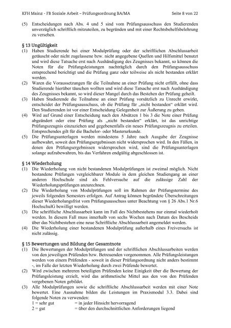 PrÃ¼fungsordnung vom 15.12.2010 - Katholische Hochschule Mainz