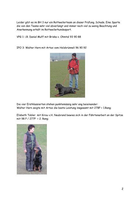 FrÃ¼hlingsprÃ¼fung in Wohlen AG - Schweizerischer Rottweiler Hunde ...