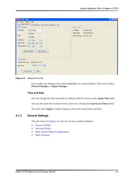 Dolby CP750 Digital Cinema Processor Manual - Projectionniste.net