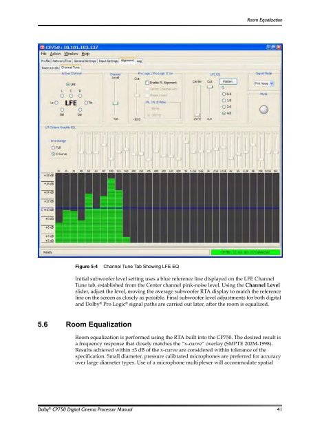 Dolby CP750 Digital Cinema Processor Manual - Projectionniste.net