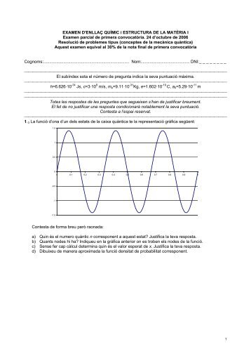 EXAMEN D'ENLLAÃ QUÃMIC i ESTRUCTURA DE LA MATÃRIA I ...