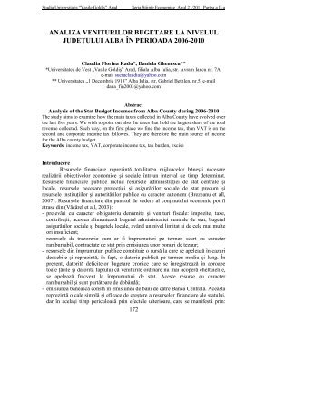 Citeste articolul - Universitatea de Vest "Vasile Goldis" din Arad