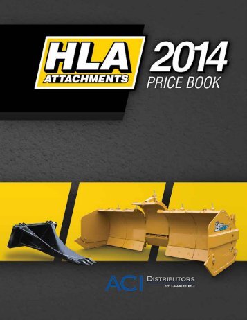 2012 HLA Attachments Catalog & Price List - ACI Distributors