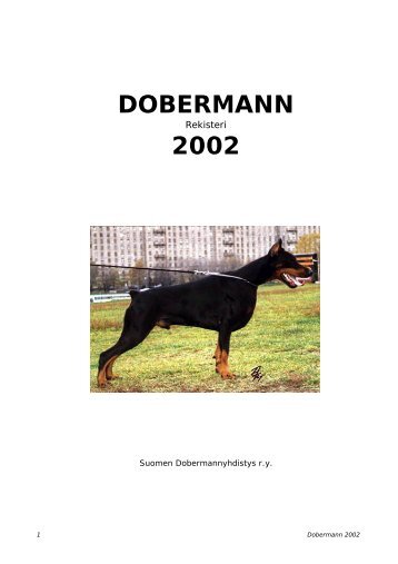 Rekisteri 2002 - Suomen Dobermannyhdistys