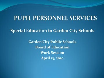 Special Education Update & RTI Presentation - April 2010
