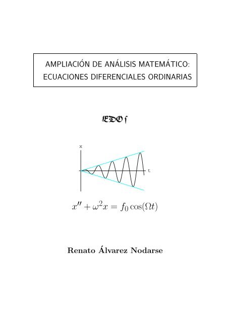 Ecuaciones diferenciales â€œordinariasâ€ - ModelaciÃ³n MatemÃ¡tica y ...