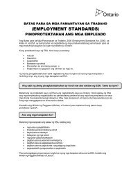 Filipino - Employment Standards Protecting Employees