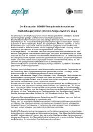 Der Einsatz der BEMER-Therapie bei Diabetes mellitus