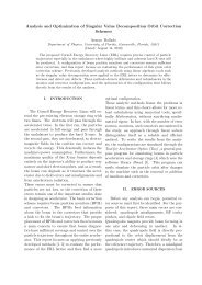 Analysis and Optimization of Singular Value Decomposition Orbit ...