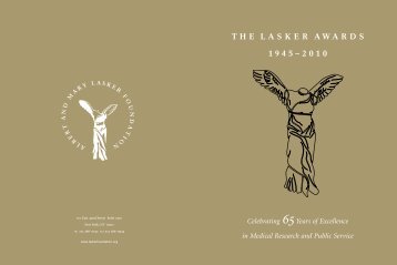 the lasker awards 1945â2010 - The Lasker Foundation