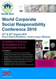 World Corporate Social Responsibility Conference 2010