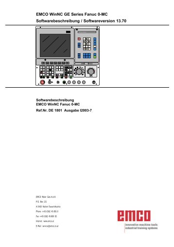 EMCO WinNC GE Series Fanuc 0-MC Softwarebeschreibung ...