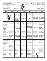 Mercy Prayer Calendar May 2012