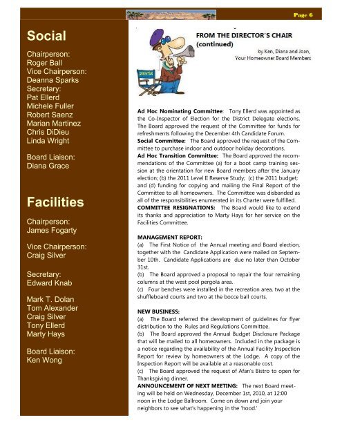 November 2010 - Newsletter Website