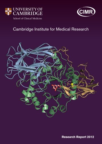CIMR Research Report 2012 - Cambridge Institute for Medical ...