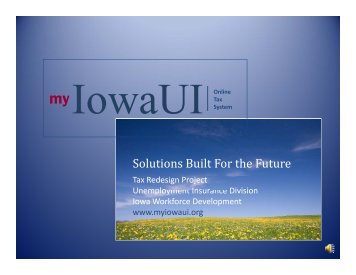 my IowaUI Online Tax System Overview - Iowa Workforce ...