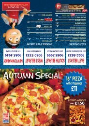Menu for Four Star Pizza South Belfast - Northern Ireland Food Review