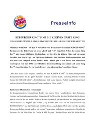 Presseinfo - Burger King