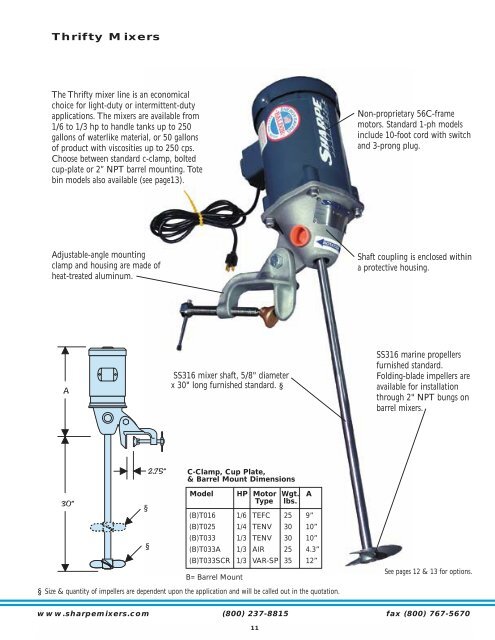 Portable Mixer Brochure - Sharpe Mixers