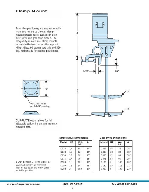 Portable Mixer Brochure - Sharpe Mixers
