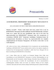 Presseinfo - Burger King