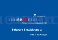 Software-Entwicklung 2 - UML in der Analyse