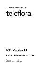 RTI PA-DSS Implementation Guide - Teleflora