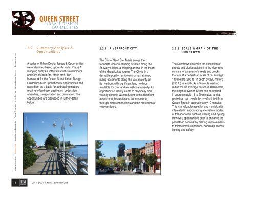 Queen Street Urban Design Guidelines - City of Sault Ste Marie