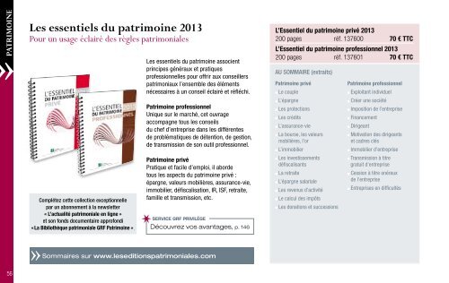 CAtALOGUE 2013 - Groupe Revue fiduciaire