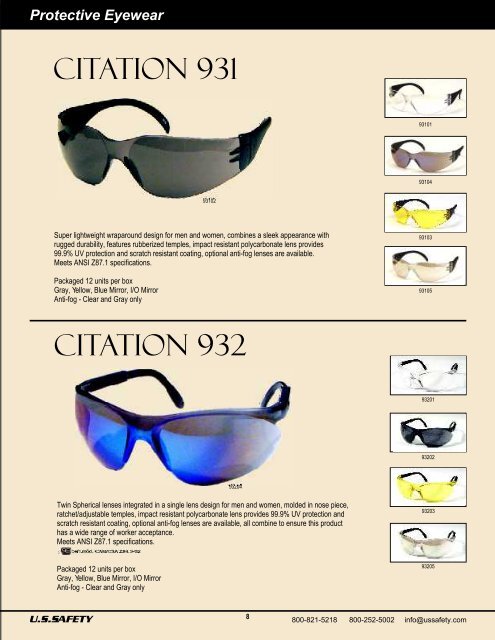 Protective Eyewear - US Safety