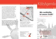 Wie nachhaltig ist unsere Stadt? - KÃ¶lnAgenda