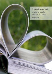 Economic value and impact of public libraries in Latvia