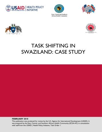 task shifting in swaziland: case study - Health Policy Initiative