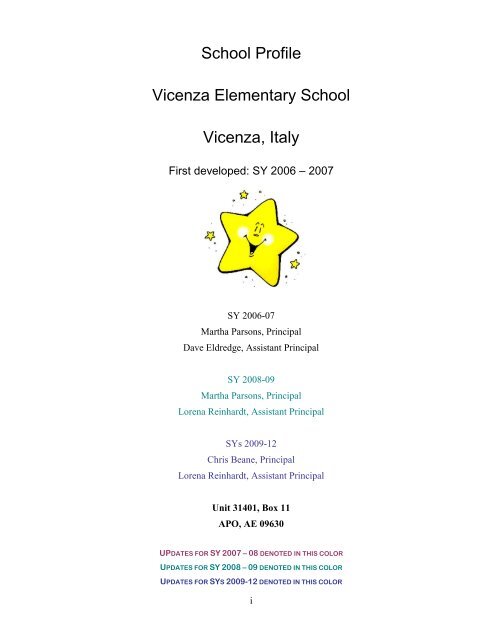 School Profile - Vicenza Elementary School - DoDEA