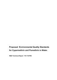 Proposed Environmental Quality Standards for Cypermethrin and ...