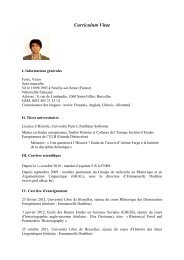 cv ulb vf - GRAL - UniversitÃ© Libre de Bruxelles