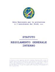 STATUTO REGOLAMENTO GENERALE INTERNO - ENS Veneto